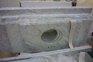 Carrara White Marble Vanitytop gyártása
