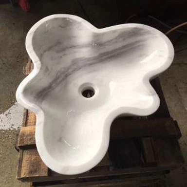 Volakas Fehér márvány mosogató fürdőszoba